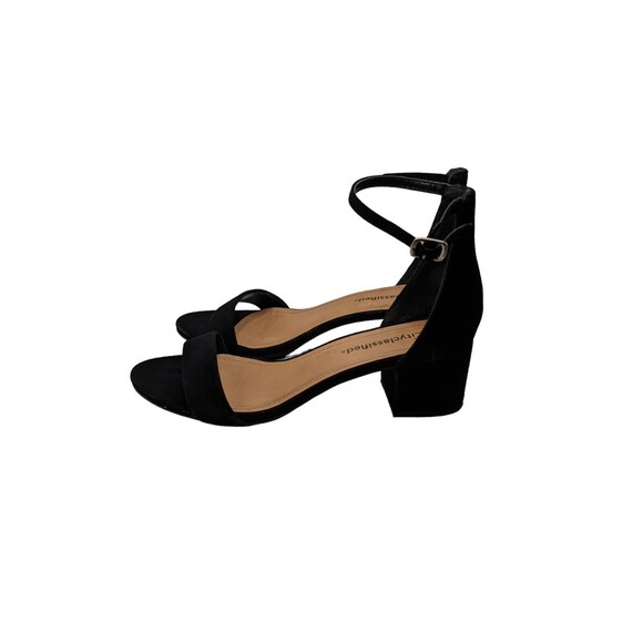 Women's City Classified Open Toe Block Heel Sandal Sz. 8 Black Ankle Strap EUC - Picture 5 of 12